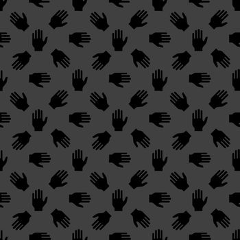 hand web icon. flat design. Seamless pattern.