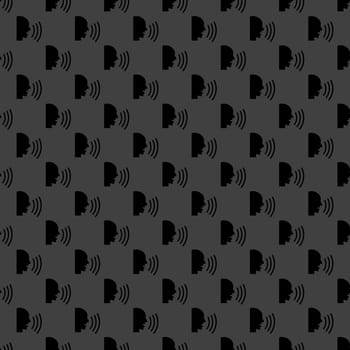 talking web icon. flat design. Seamless pattern.