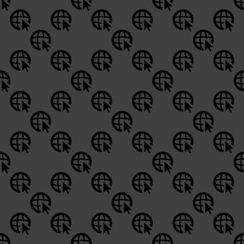 globe web icon. flat design. Seamless pattern.