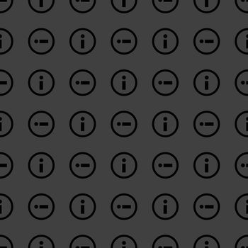 info web icon. flat design. Seamless pattern.