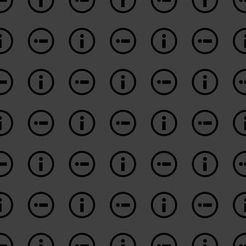 info web icon. flat design. Seamless pattern.