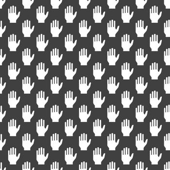 hand web icon. flat design. Seamless pattern.