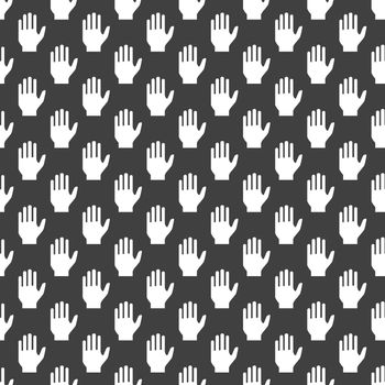 hand web icon. flat design. Seamless pattern.