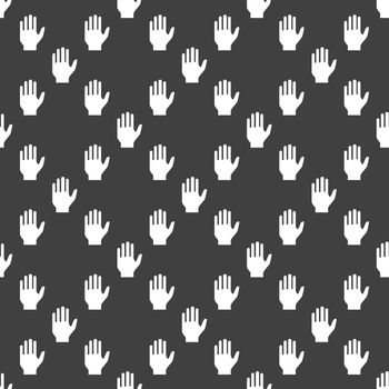 hand web icon. flat design. Seamless pattern.