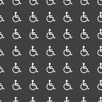 disabled web icon. flat design. Seamless pattern.
