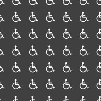 disabled web icon. flat design. Seamless pattern.