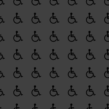 disabled web icon. flat design. Seamless pattern.