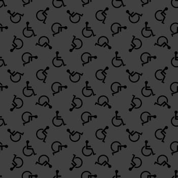 disabled web icon. flat design. Seamless pattern.