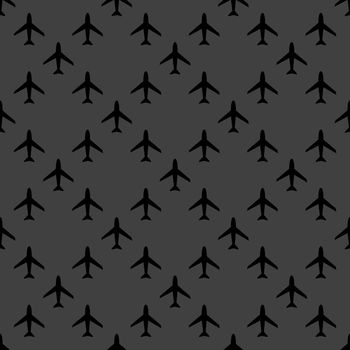 Plane web icon. flat design. Seamless pattern.