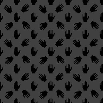 hand web icon. flat design. Seamless pattern.