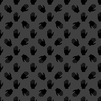 hand web icon. flat design. Seamless pattern.