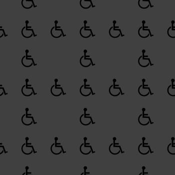 disabled web icon. flat design. Seamless pattern.