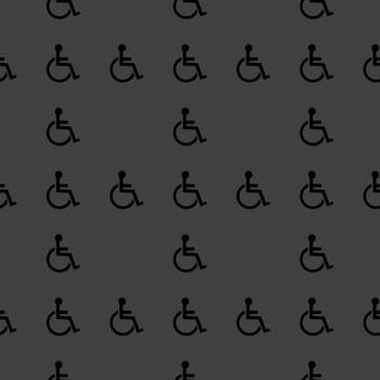 disabled web icon. flat design. Seamless pattern.