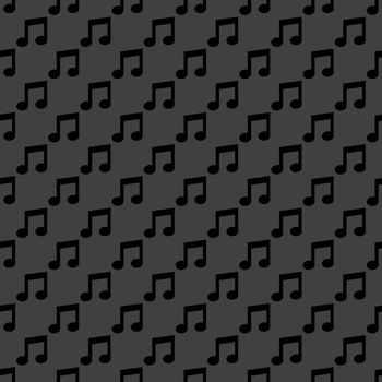 Music note web icon. flat design. Seamless pattern.