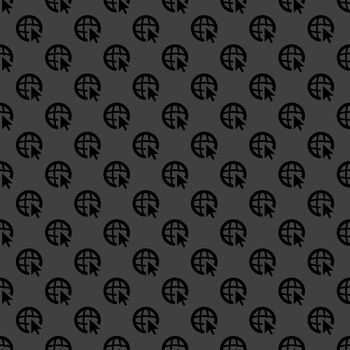 globe web icon. flat design. Seamless pattern.