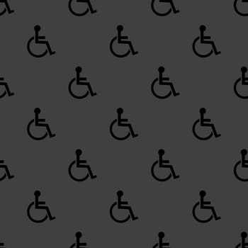disabled web icon. flat design. Seamless pattern.