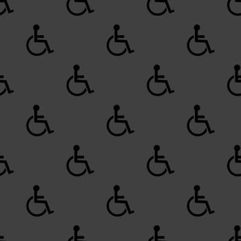 disabled web icon. flat design. Seamless pattern.