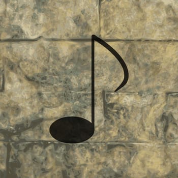 Music notes on staves with abstract background.