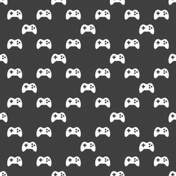 Gaming Joystick web icon. flat design. Seamless pattern.