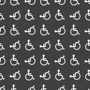 disabled web icon. flat design. Seamless pattern.