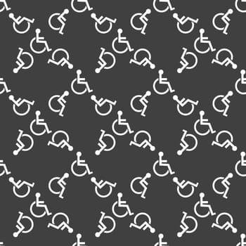 disabled web icon. flat design. Seamless pattern.