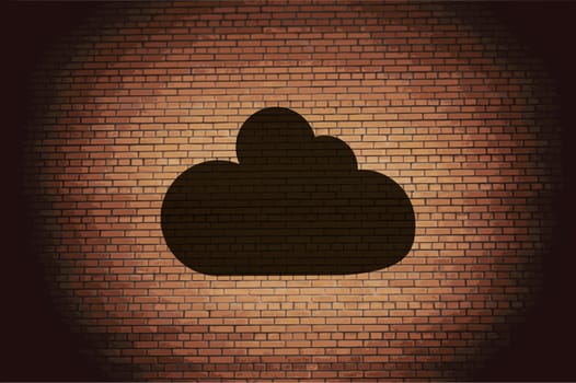 cloud icon. flat design.  Easy to edit.