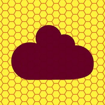 cloud icon. flat design.  Easy to edit.