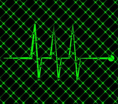 Heart  pulse flat design with abstract background.