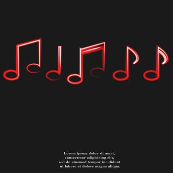 Music notes on staves with abstract background.