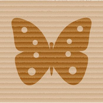 butterfly icon flat design with abstract background.