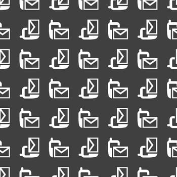 Sms web icon.  flat design. Seamless pattern.