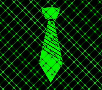 tie icon flat design with abstract background.