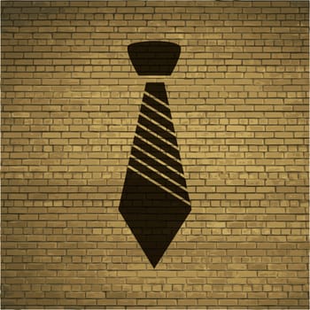 tie icon flat design with abstract background.