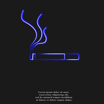 Smoking sign. cigarette icon. flat design with abstract background.