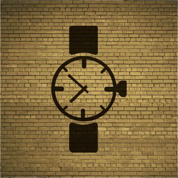 Watch,clock. icon Flat with abstract background.