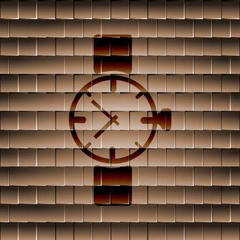 Watch,clock. icon Flat with abstract background.