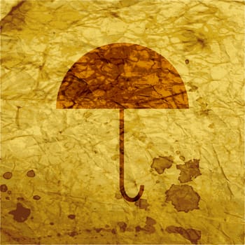 Umbrella icon Flat with abstract background.