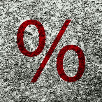 percent icon Flat with abstract background.