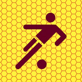 Soccer players icon. Football. Flat with abstract background.