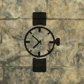 Watch,clock. icon Flat with abstract background.