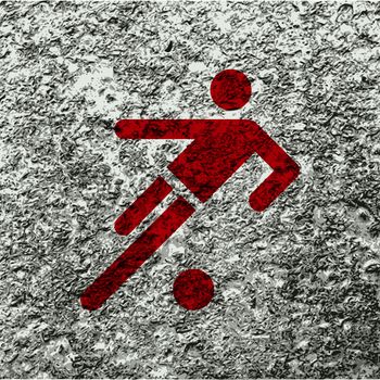 Soccer players icon. Football. Flat with abstract background.