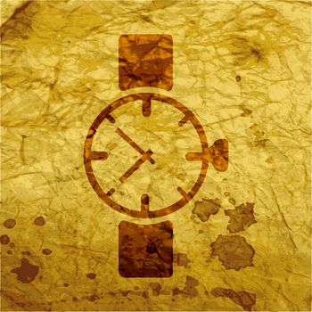 Watch,clock. icon Flat with abstract background.