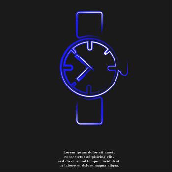 Watch,clock. icon Flat with abstract background.