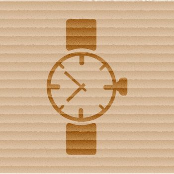 Watch,clock. icon Flat with abstract background.
