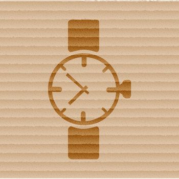 Watch,clock. icon Flat with abstract background.