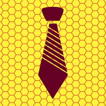tie icon flat design with abstract background.