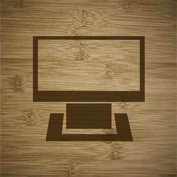 Computer icon Flat with abstract background.