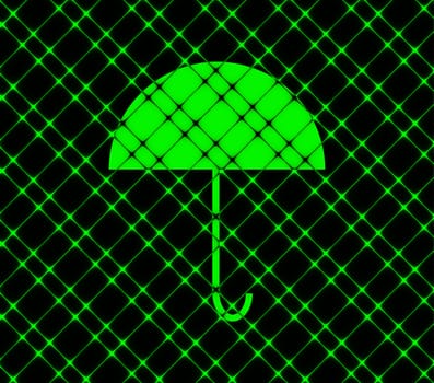 Umbrella icon Flat with abstract background.