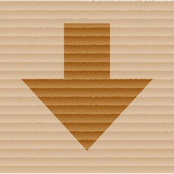 down Arrow icon Flat with abstract background.