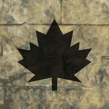 maple Leaf icon Flat with abstract background.